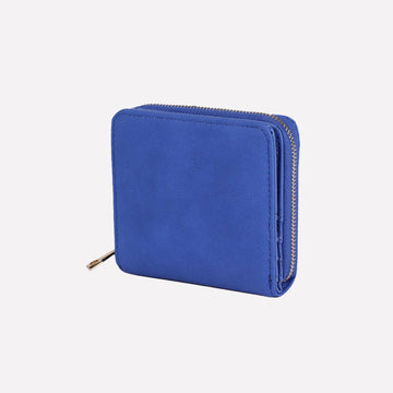 Women Blue Two Fold Card Case
